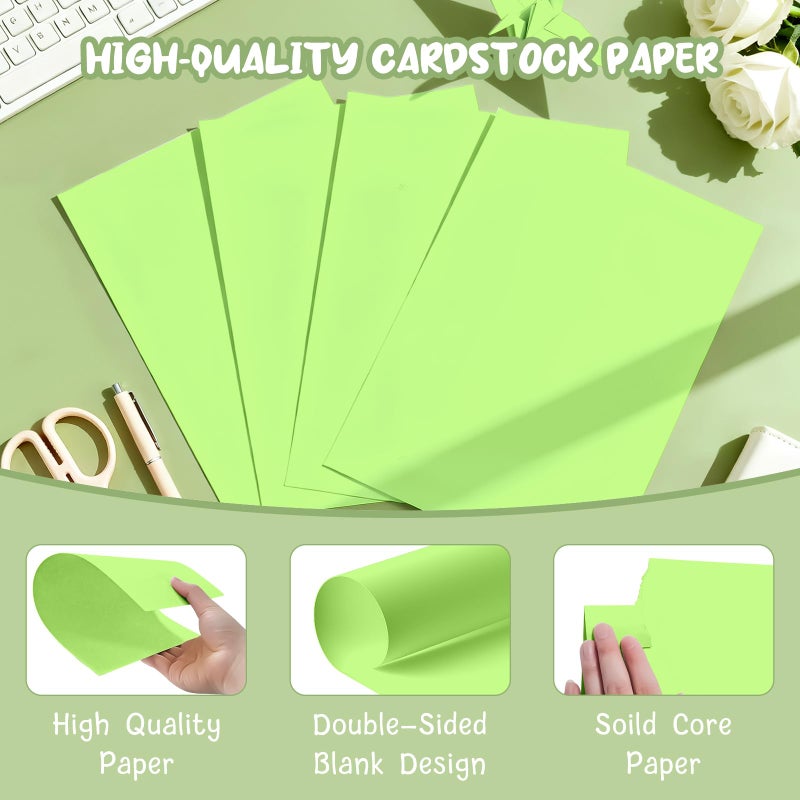 Aidunmis 40 Sheets Green Cardstock 8.5 x 11, Green Card Stock Paper, Cardstock Printer Paper 8.5 x 11, 200 GSM Green Construction Paper, Heavy Card Stock for DIY Cards, Invitations, Greeting Cards - Image 3
